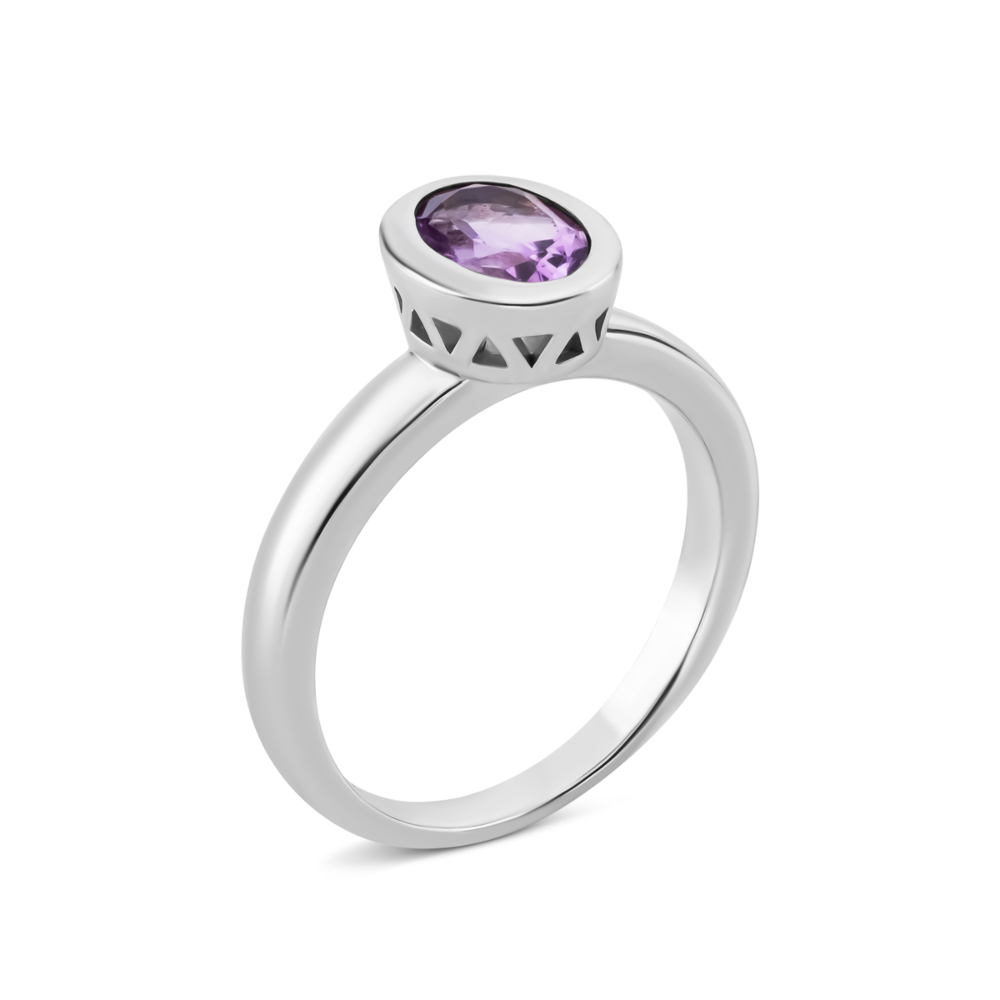 Серебряное кольцо с аметистом. Артикул UG5SR22363 к ам