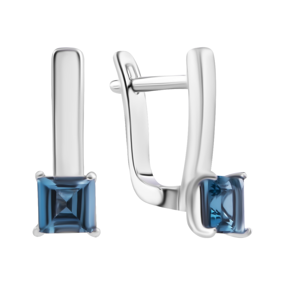 Серебряные серьги с топазом. Артикул UG5SZDE15626