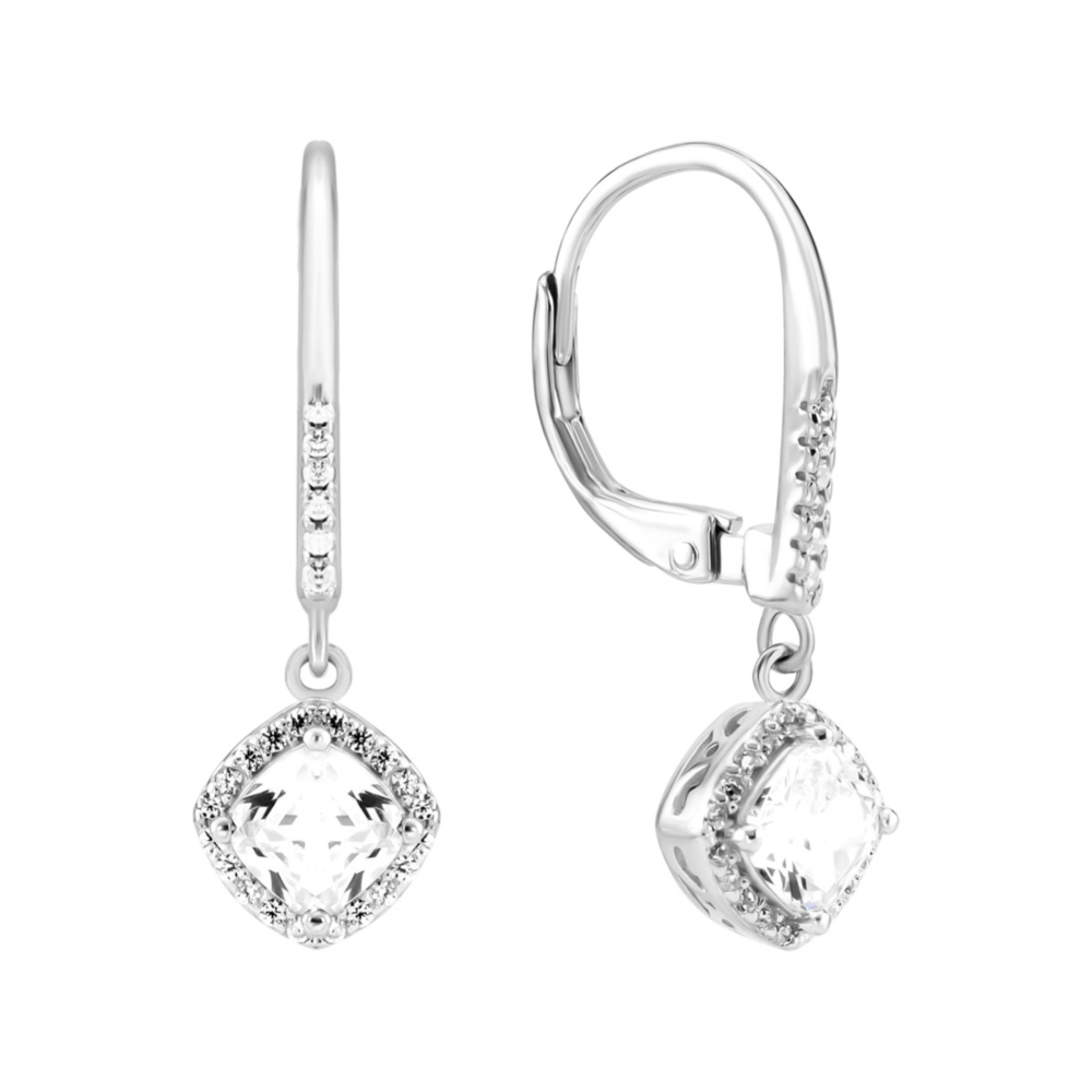Серебряные серьги с фианитами. Артикул UG5SZDE16641