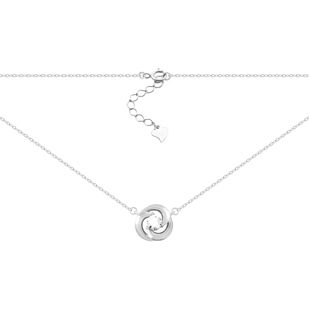 Серебряное колье с фианитом. Артикул UG5SZDN01580
