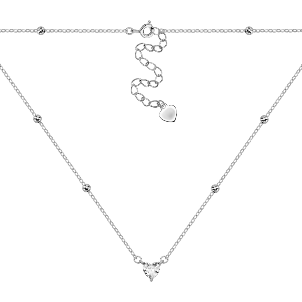 Срібне кольє з фіанітом. Артикул UG5TC03614