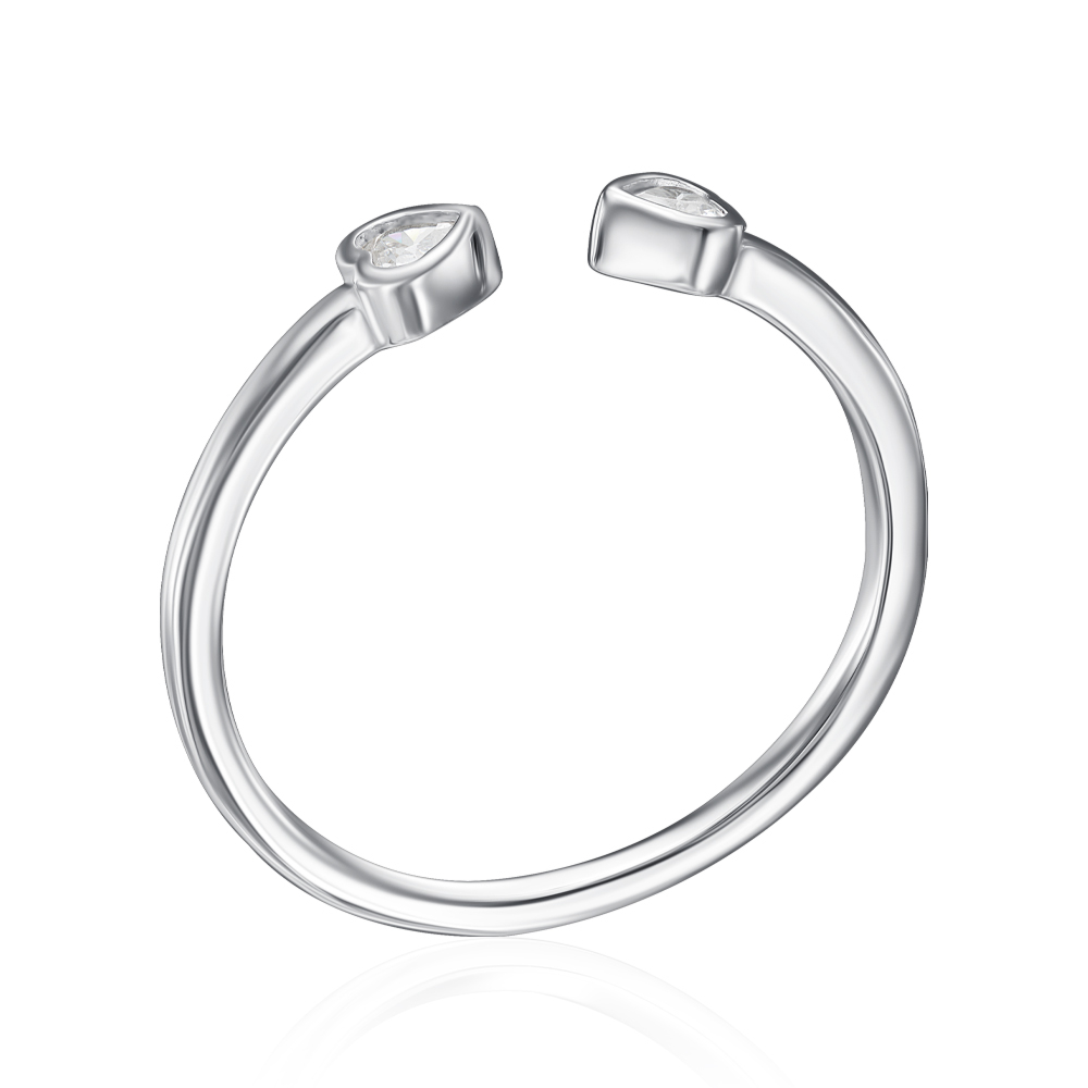 Серебряное кольцо с фианитами. Артикул A03254-R/12/1