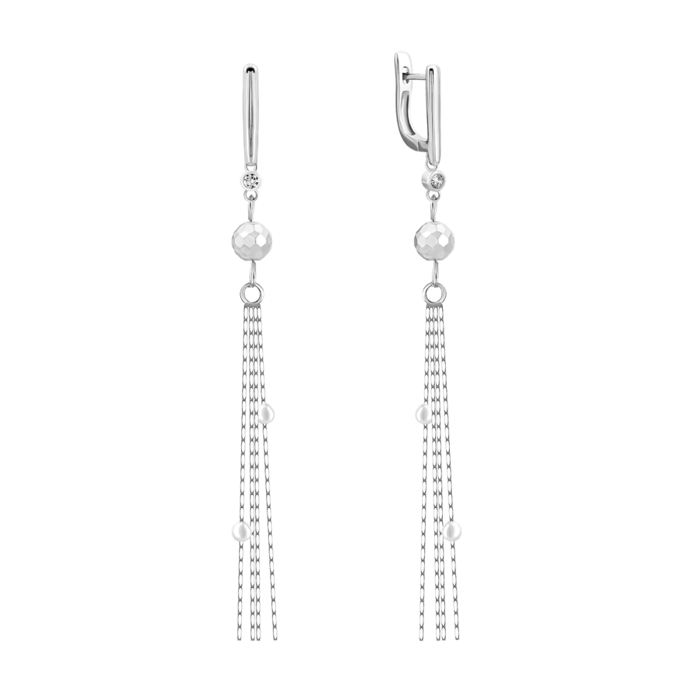 Серебряные серьги-подвески. Артикул UG5AE00063