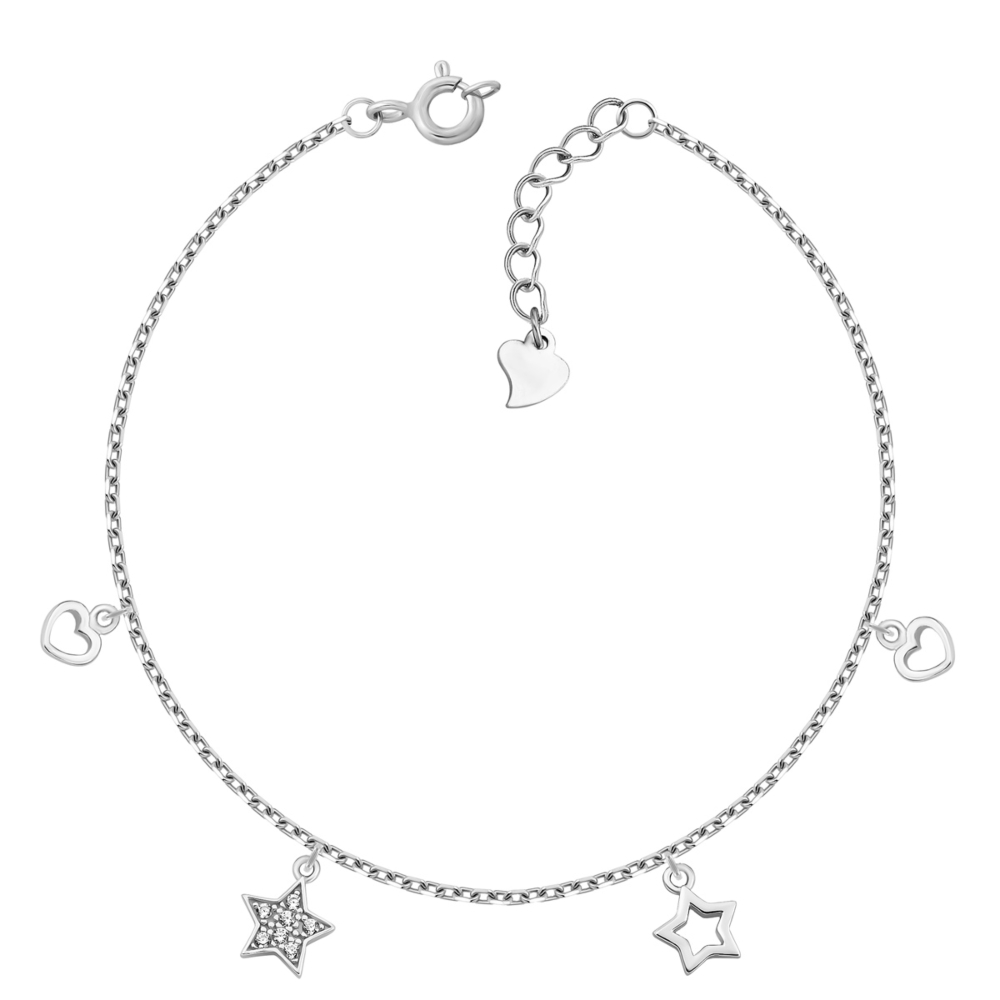 Серебряный браслет с фианитами. Артикул UG5BR34116