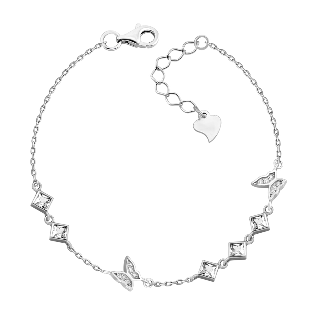 Серебряный браслет с фианитами. Артикул UG5BR34787