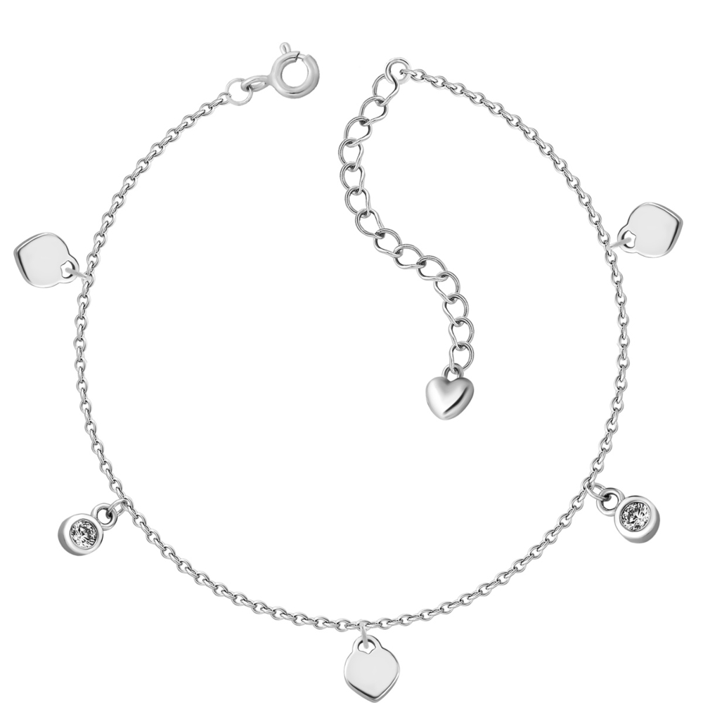Серебряный браслет с фианитами. Артикул UG5BR34874