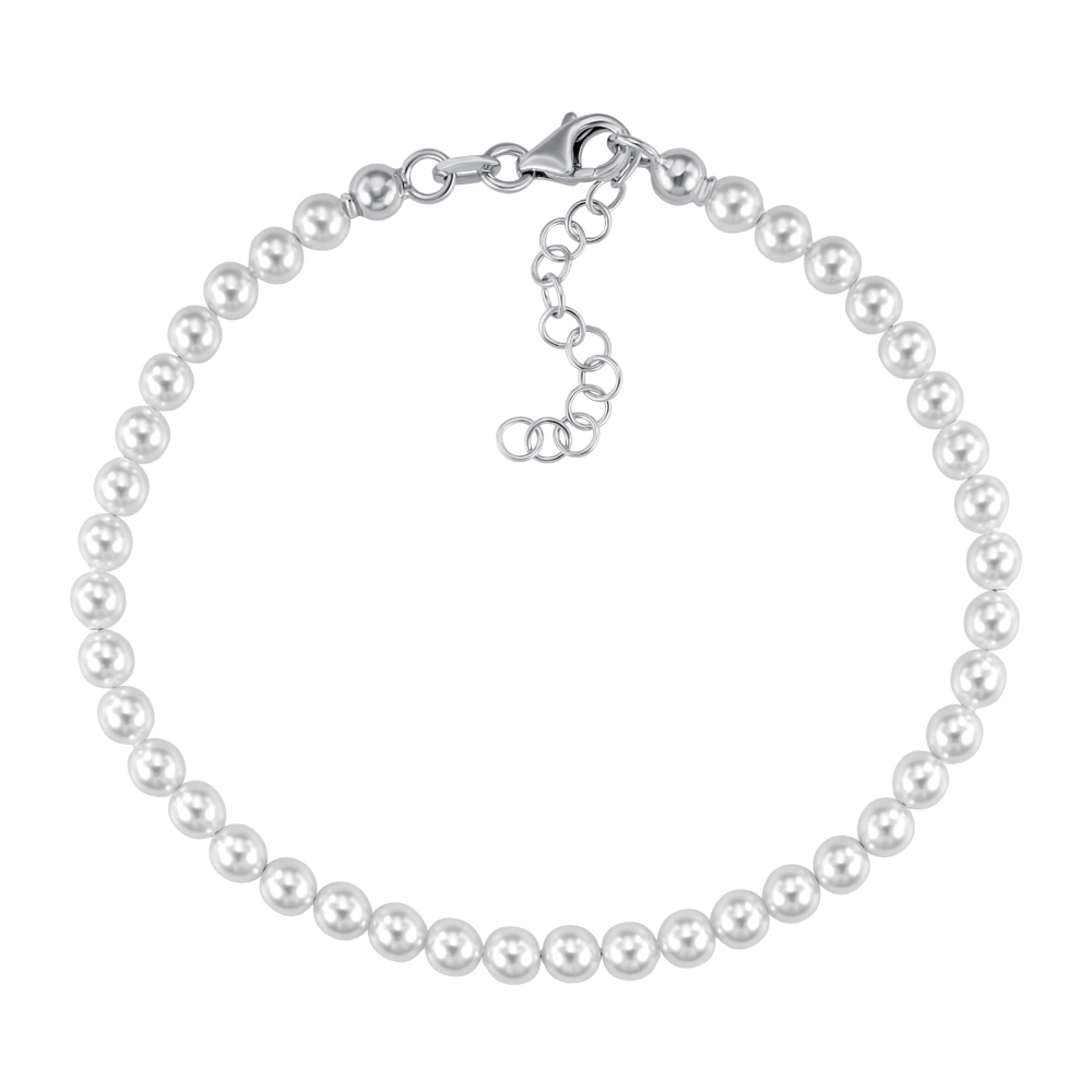 Серебряный браслет с жемчугом. Артикул BRT  7342 RH-B/12/4798