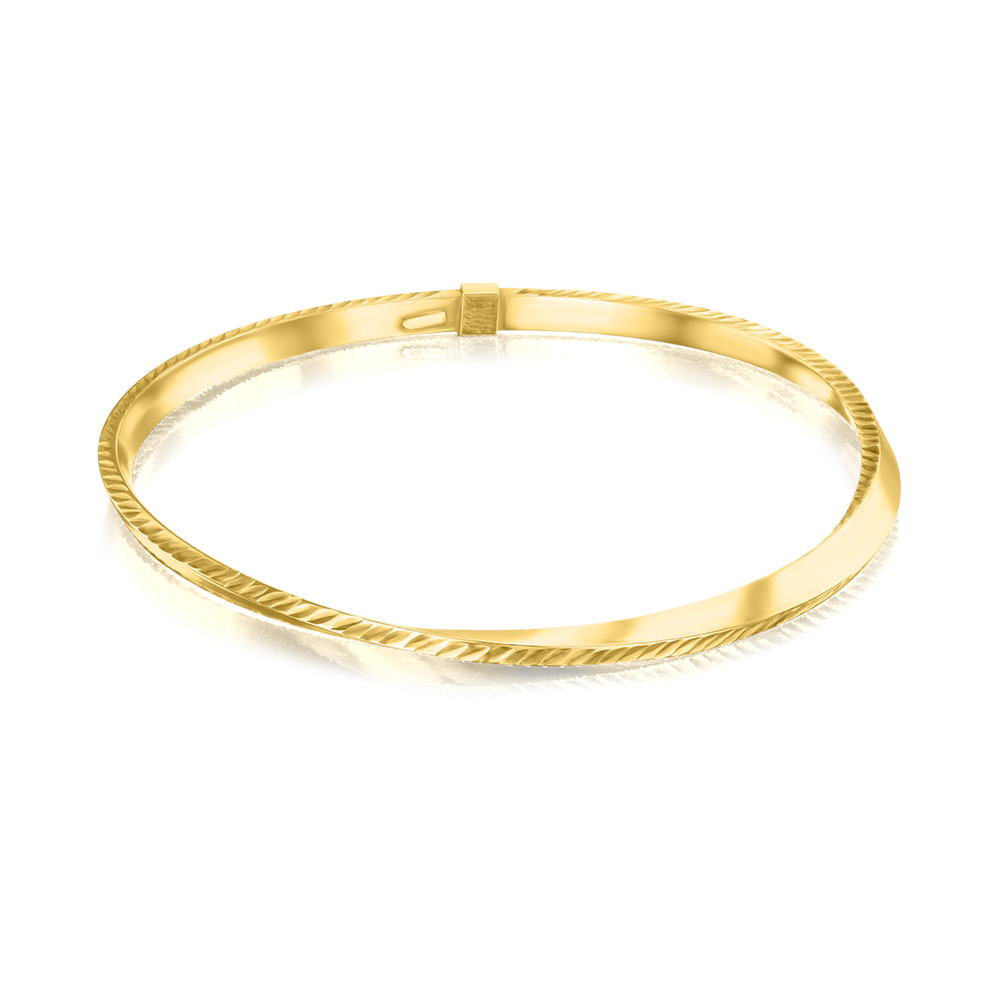 Жорсткий срібний позолочений браслет без вставки BRT  10846 G-B/20