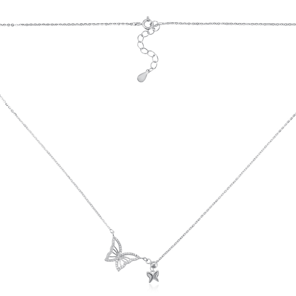 Серебряное колье с фианитами. Артикул C02979-K/12/1