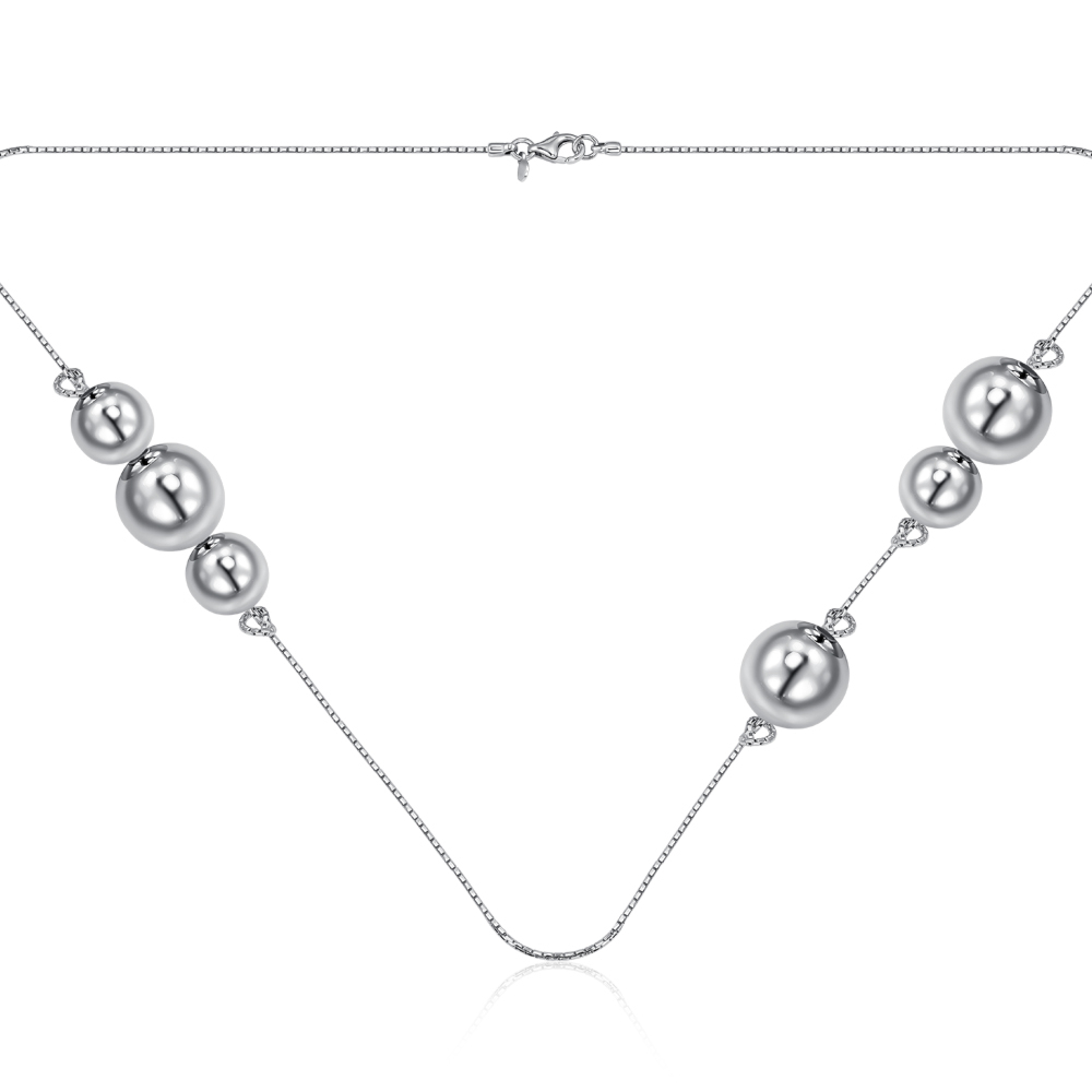 Серебряное колье без вставки CFAXD000127-K/12