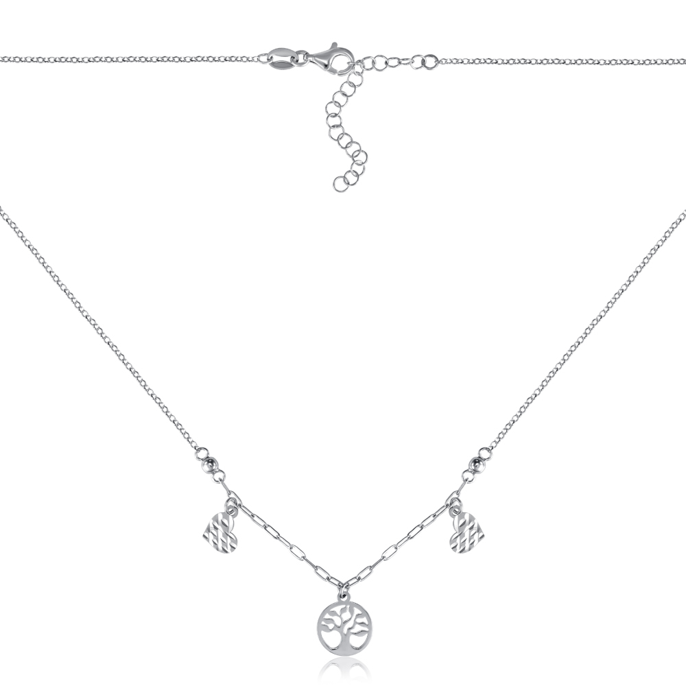 Серебряное колье. Артикул CLT  11664 RH-K/12