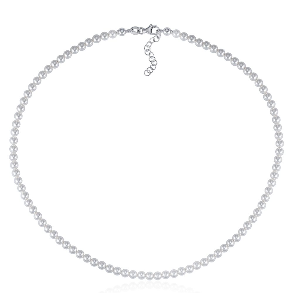Серебряное колье с жемчугом. Артикул CLT  7688 RH-K/12/4778