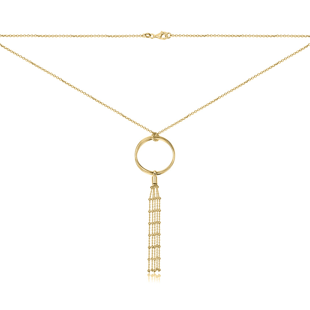 Серебряное позолоченное колье без вставки CLT  11436 G-K/20