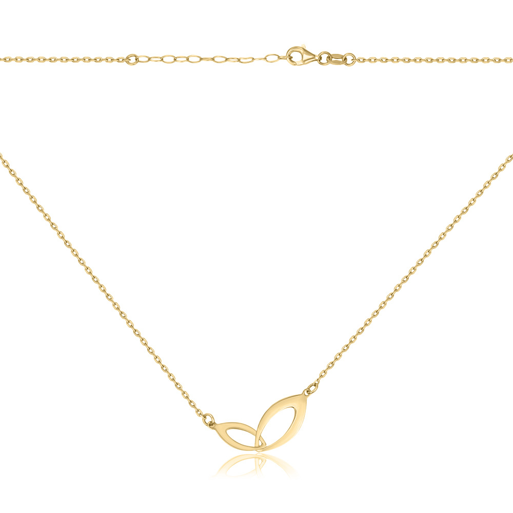 Срібне позолочене кольє без вставки CLT  11633 G-K/20