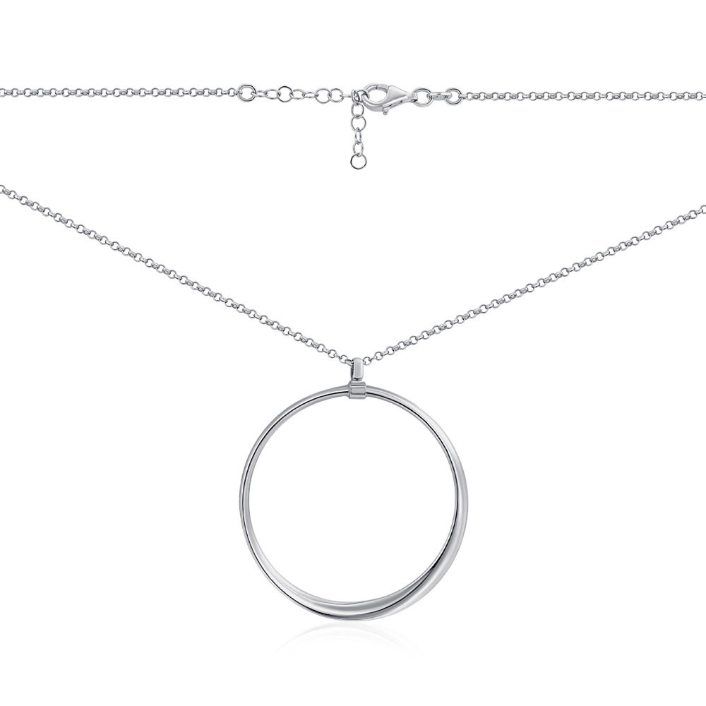 Срібне кольє без вставки CLT  11714 RH-K/12