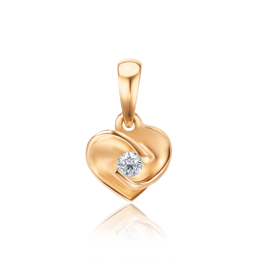 Золота підвіска з діамантом 50985/01/0/8563