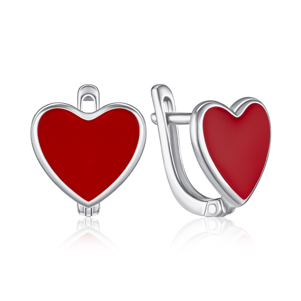 Серебряные серьги с эмалью DE06225-E/12/392