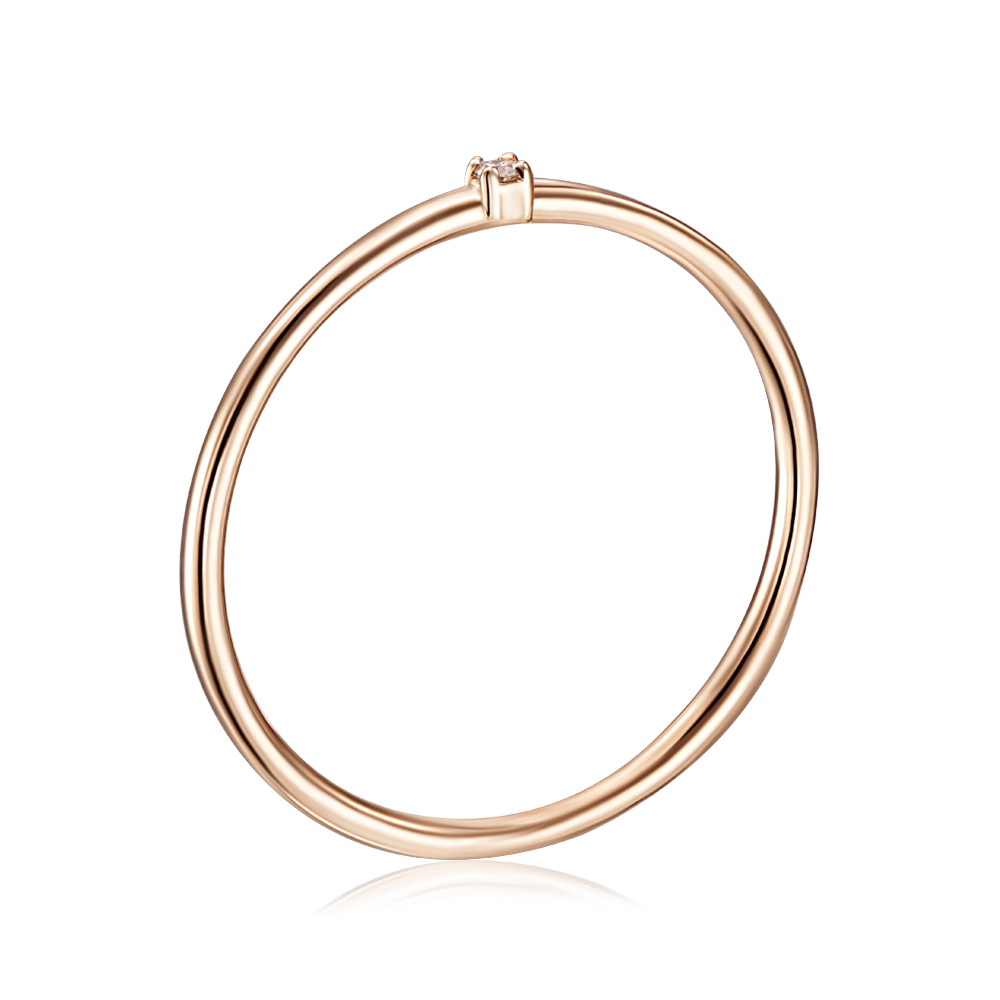Золотое кольцо с бриллиантом. Артикул DNR0036-05-R/01/10881