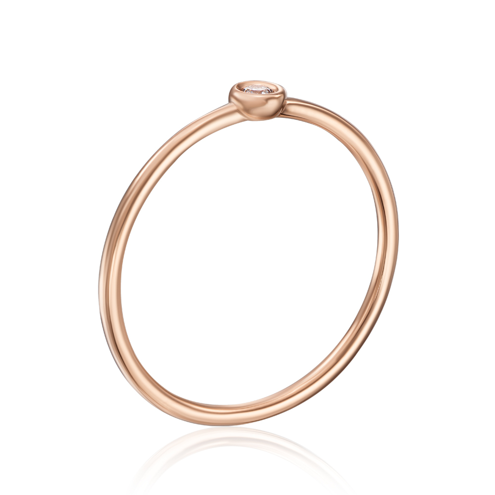 Золотое кольцо с бриллиантом. Артикул DNR0048-05-R/01/8581