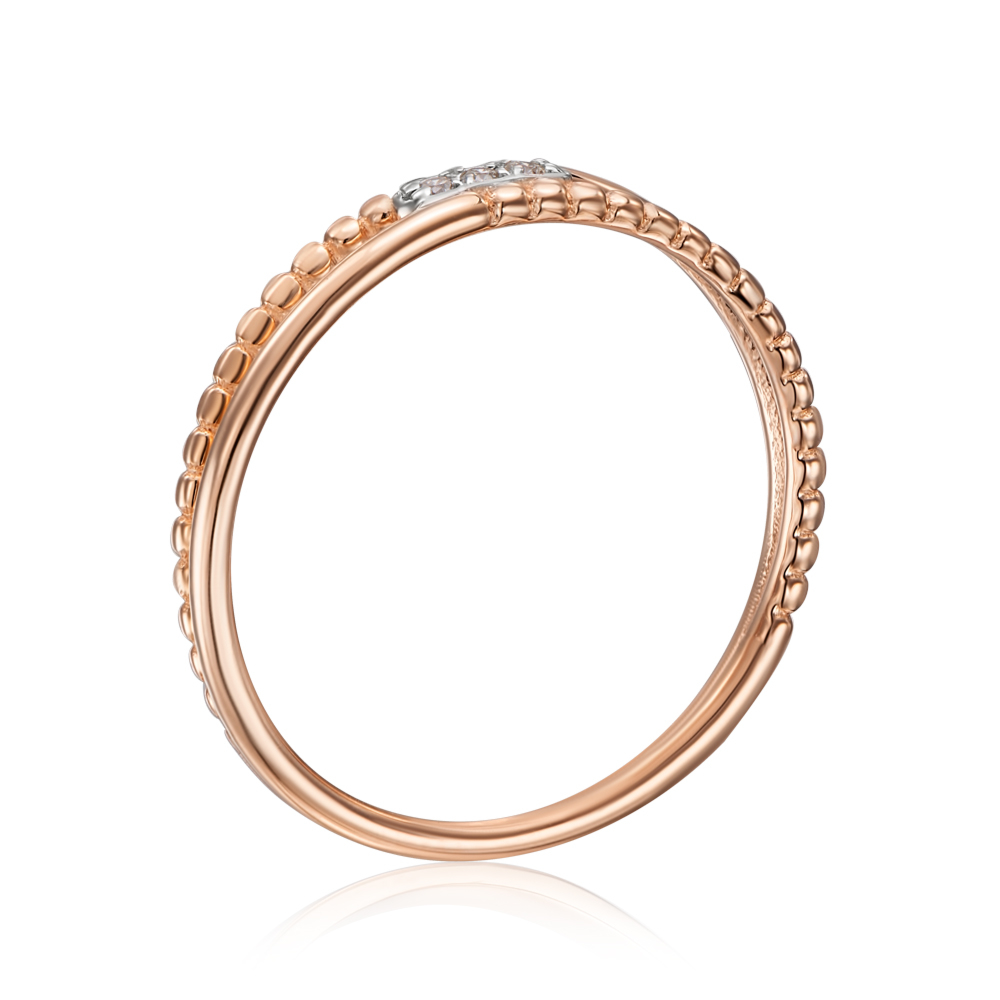 Золотое кольцо с бриллиантами. Артикул DNR0068-05-R/01/10880