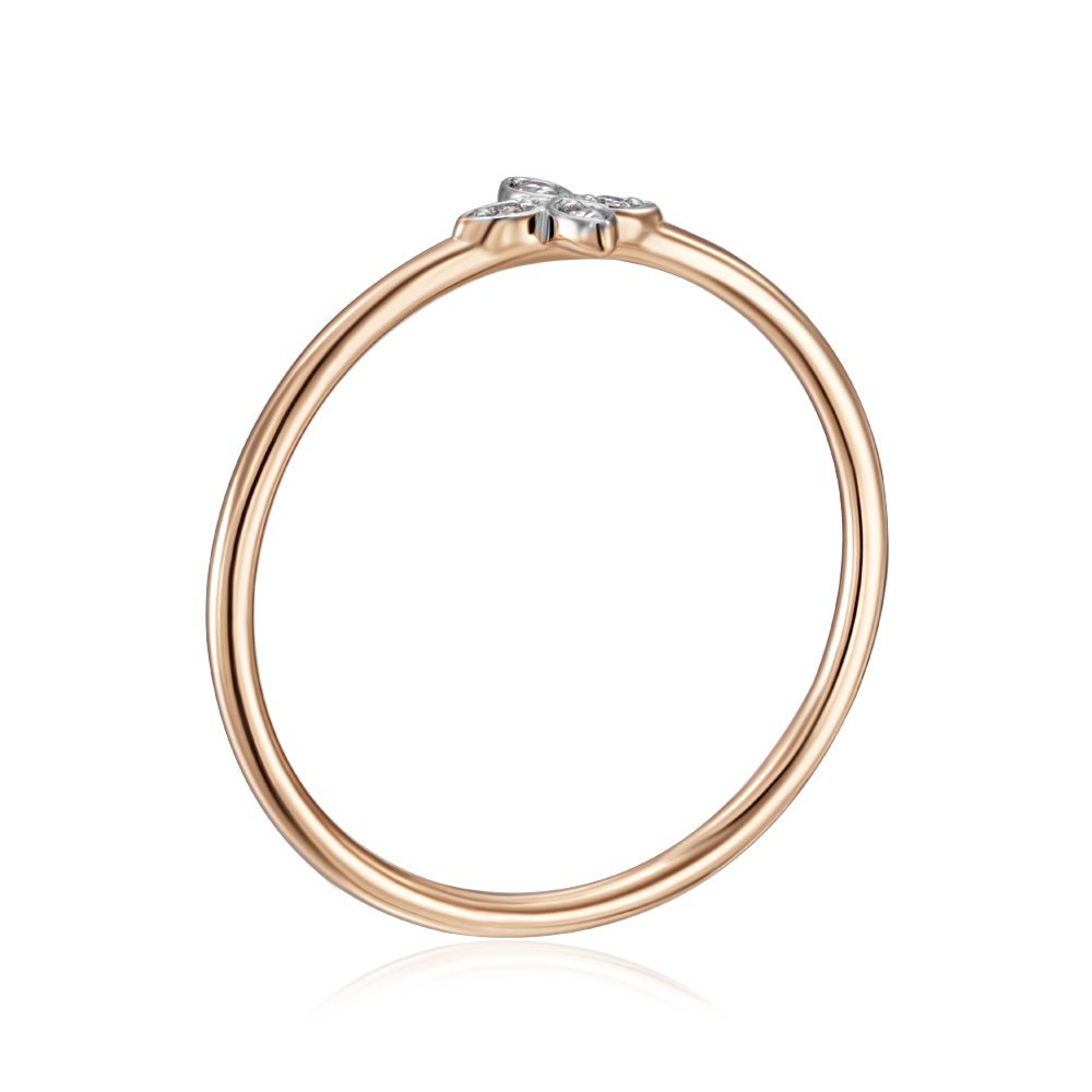 Золотое кольцо с бриллиантами. Артикул DNR0083-05-R/01/10880