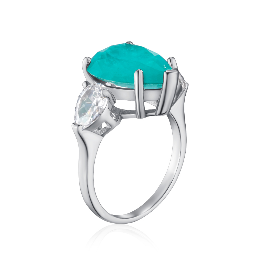 Серебряное кольцо с фианитами. Артикул DY120691-S-W-PL-R/12/808