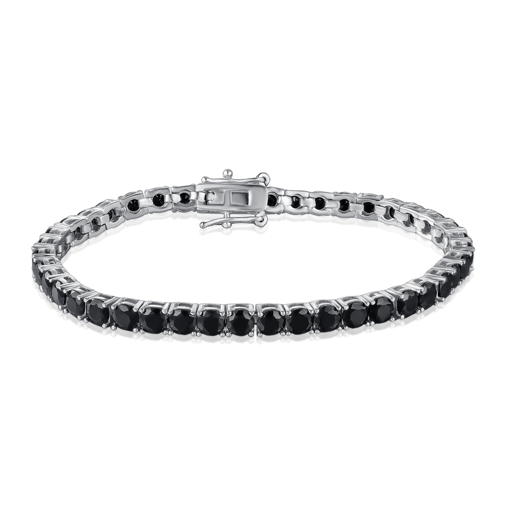 Серебряный браслет с фианитами. Артикул DY150179-S-W-BK-B/12/526