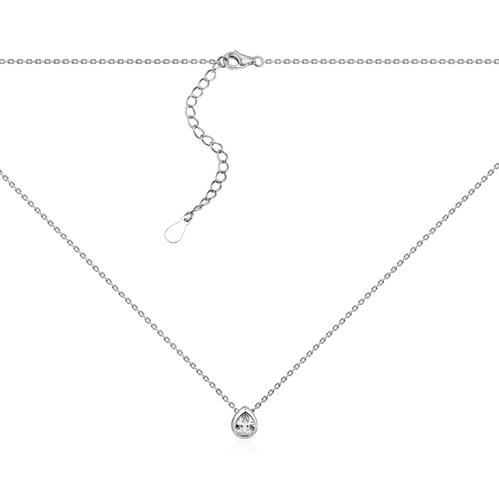 Серебряное колье. Артикул DY190104-S-W-WH-K/12/1