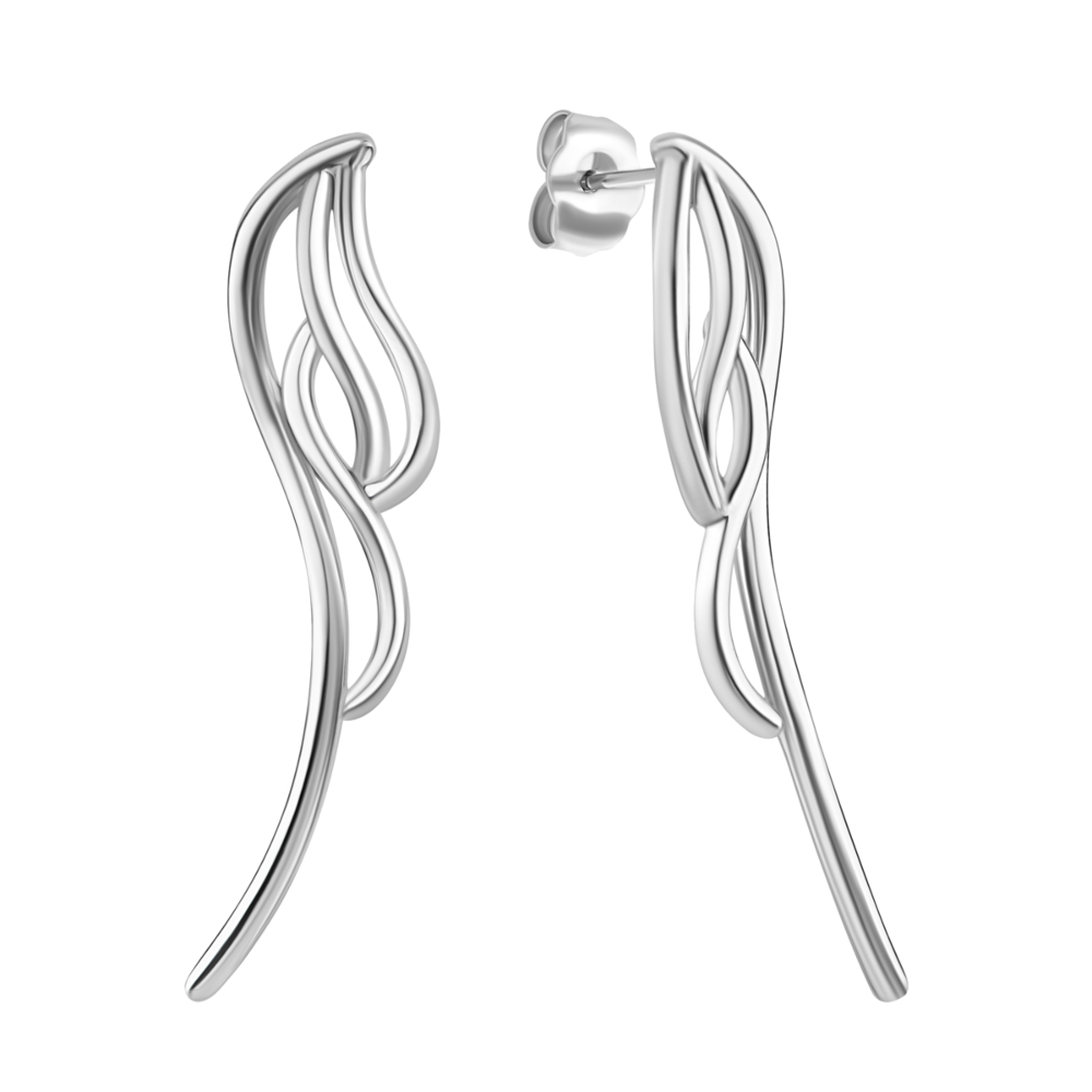 Серебряные пуссеты. Артикул UG5E38026