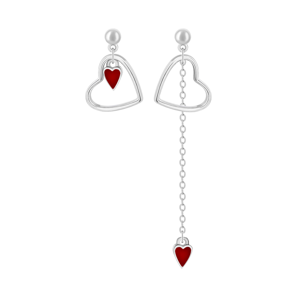 Серебряные серьги-подвески с эмалью. Артикул UG5EA62265