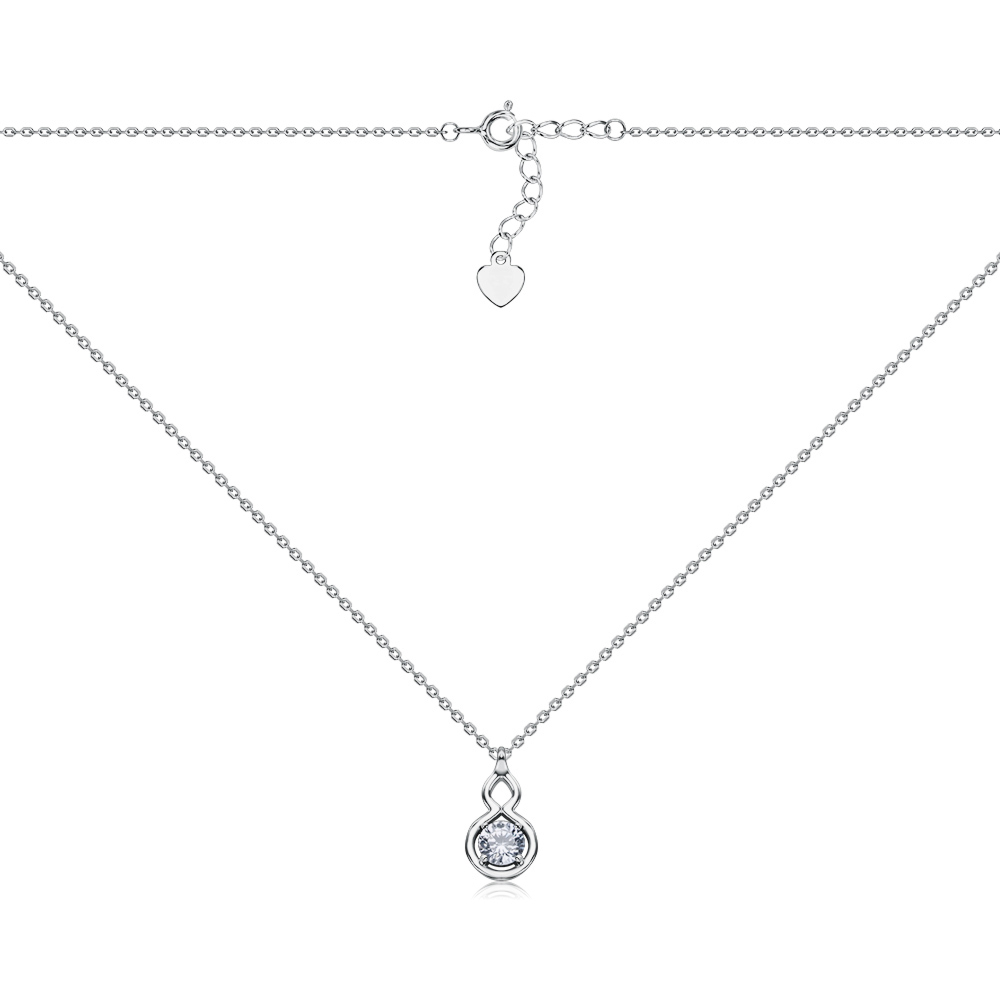 Срібне кольє з фіанітом EN01117-K/12/1