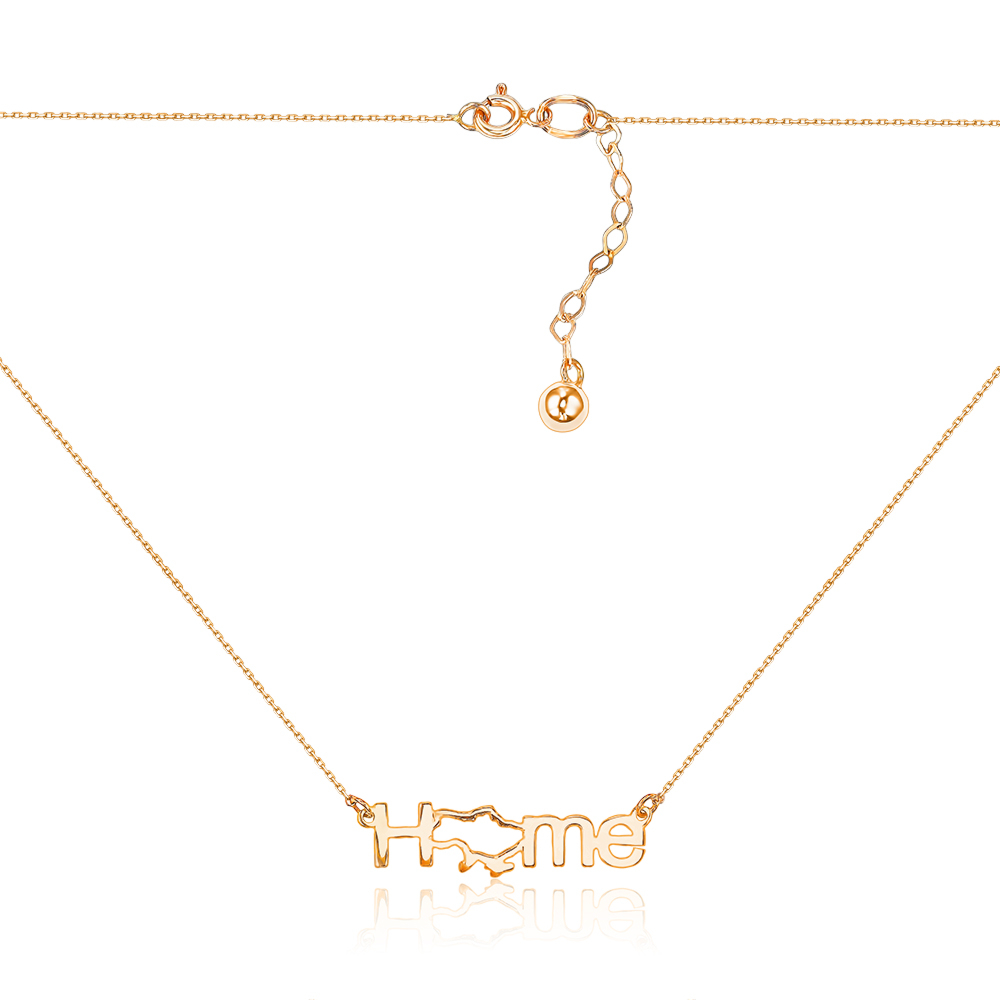 Золоте кольє "Home" без вставки F-1005-K/01