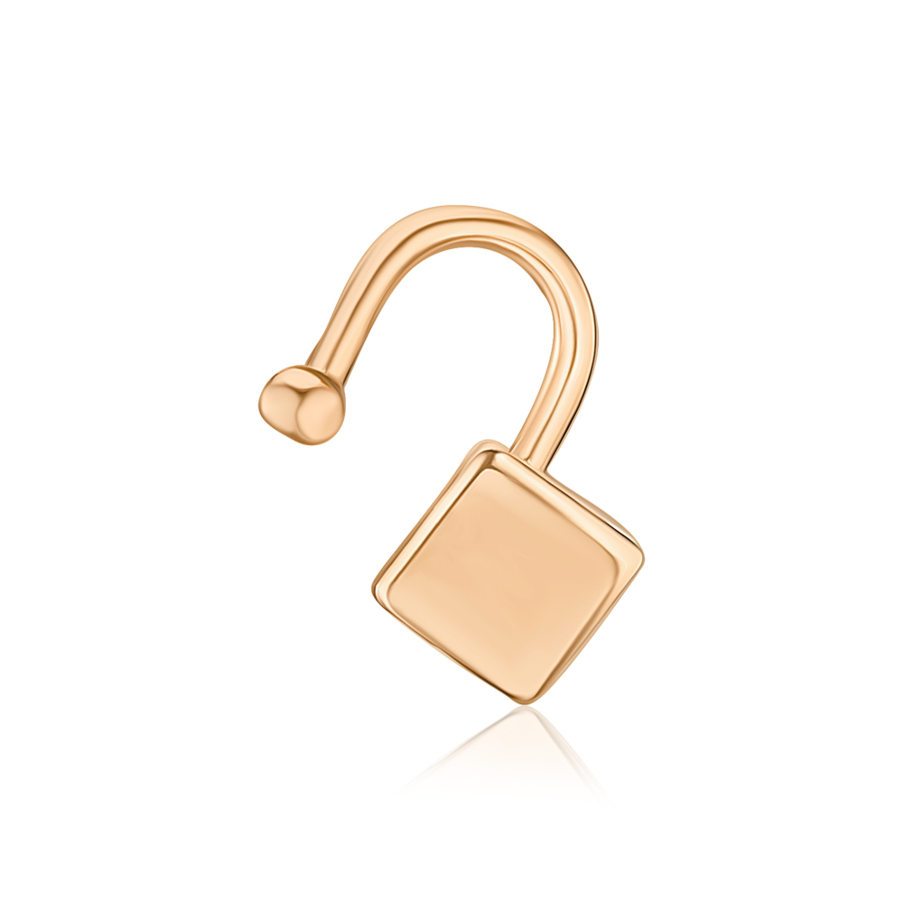 Золотий пірсинг в ніс F-1014-PI/01