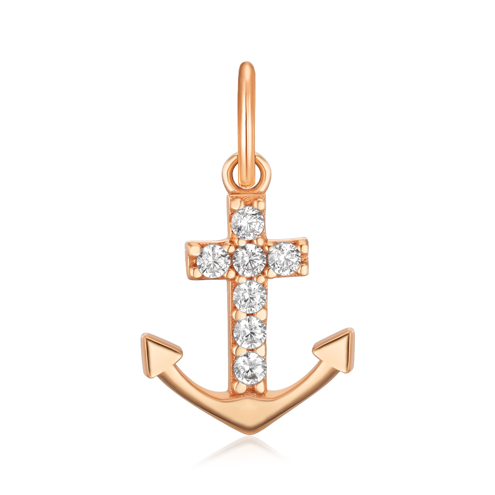 Золотая подвеска с фианитами F-1372-P/01/1