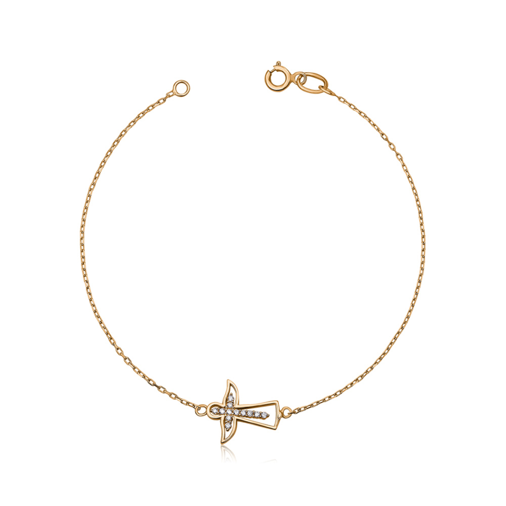 Золотой браслет «Ангел» F-2759-B/01/1