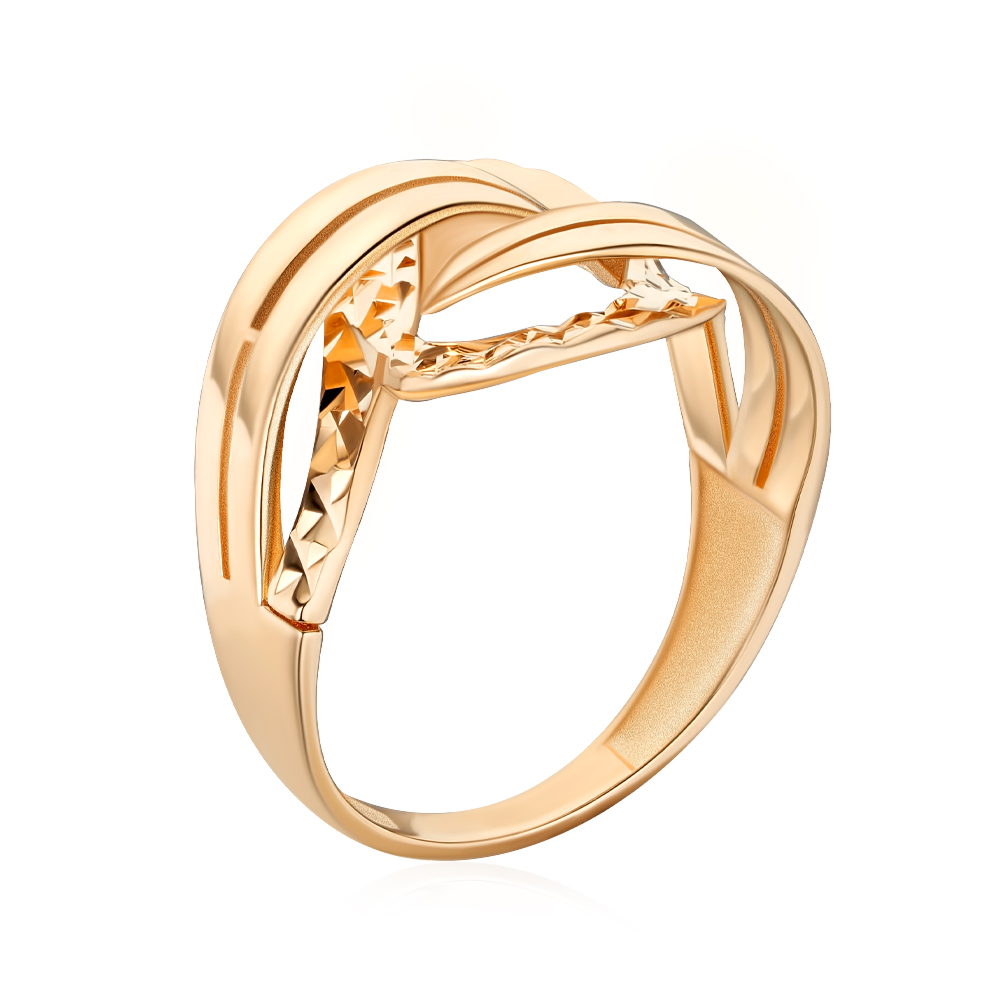 Золота каблучка без вставки F-327-R/01