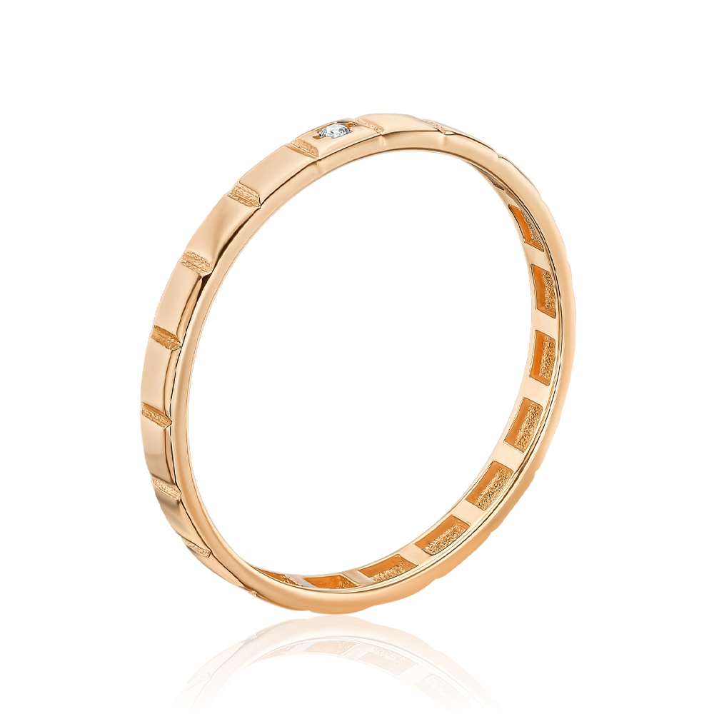Золотое кольцо с фианитом F-769-R/01/1