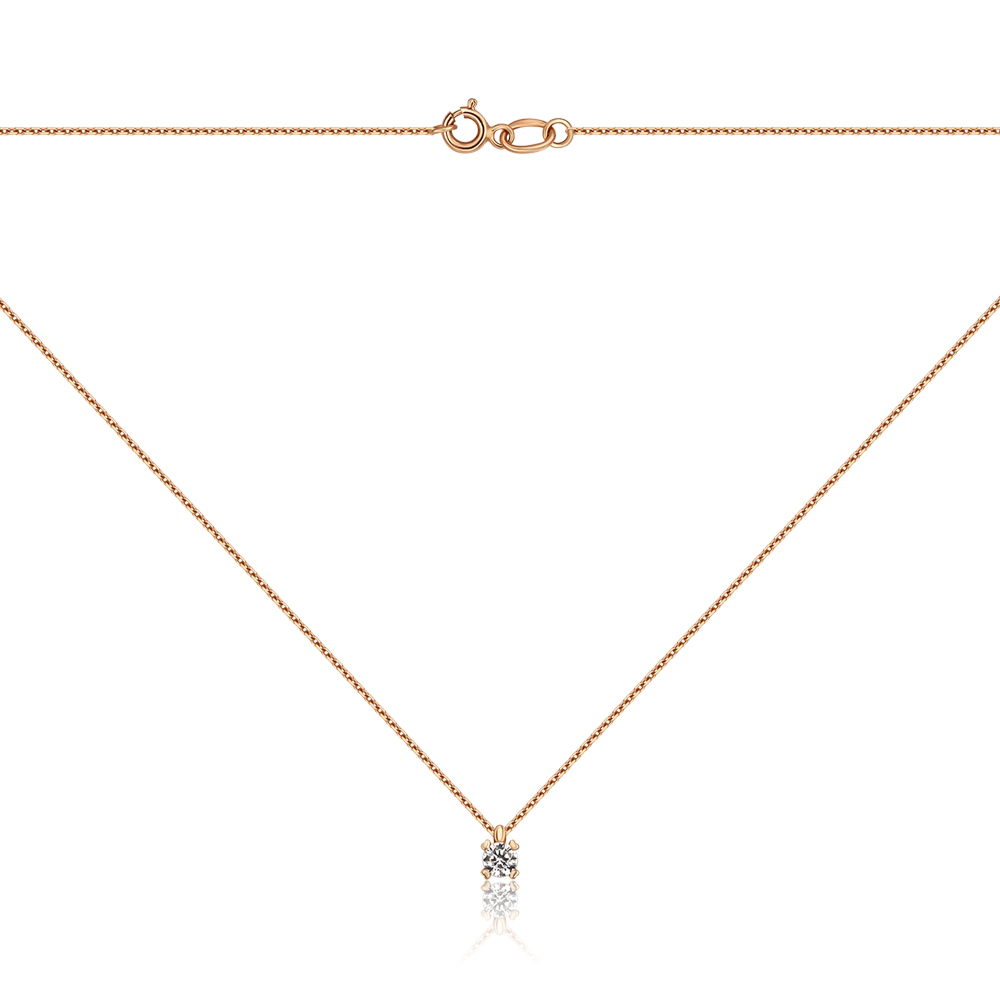 Золоте кольє з фіанітом F-870-K/01/1