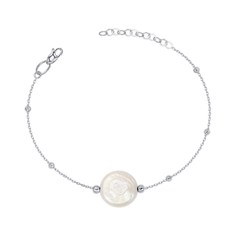 Изысканный золотой браслет с жемчужиной F-K-2510-1-B/02/21055