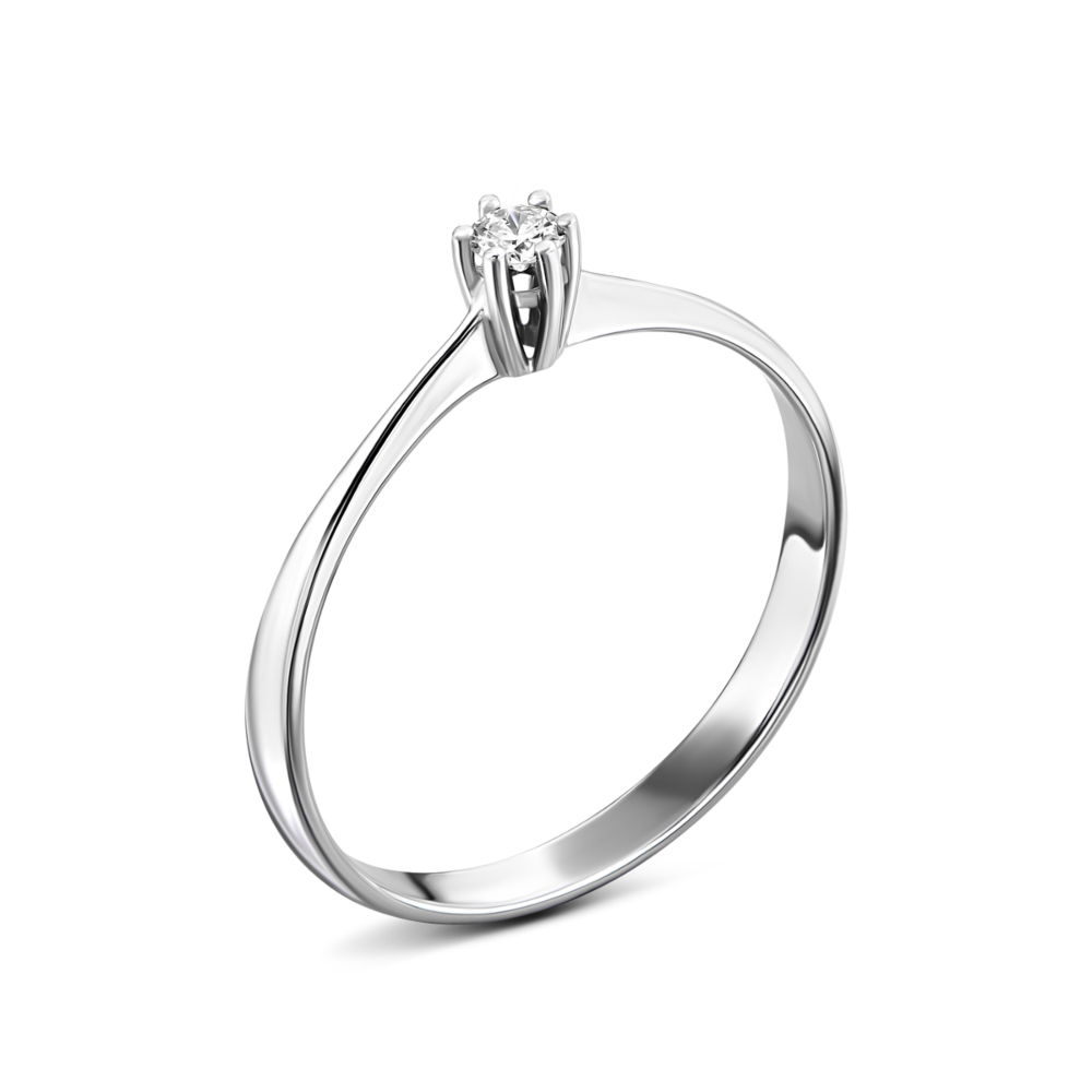 Золотое кольцо с бриллиантом. Артикул UG5F211Б