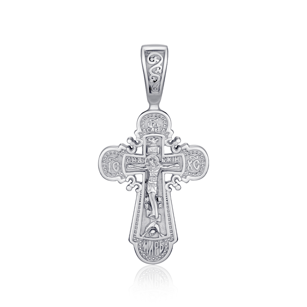 Серебряный крестик без вставки. Артикул с31480