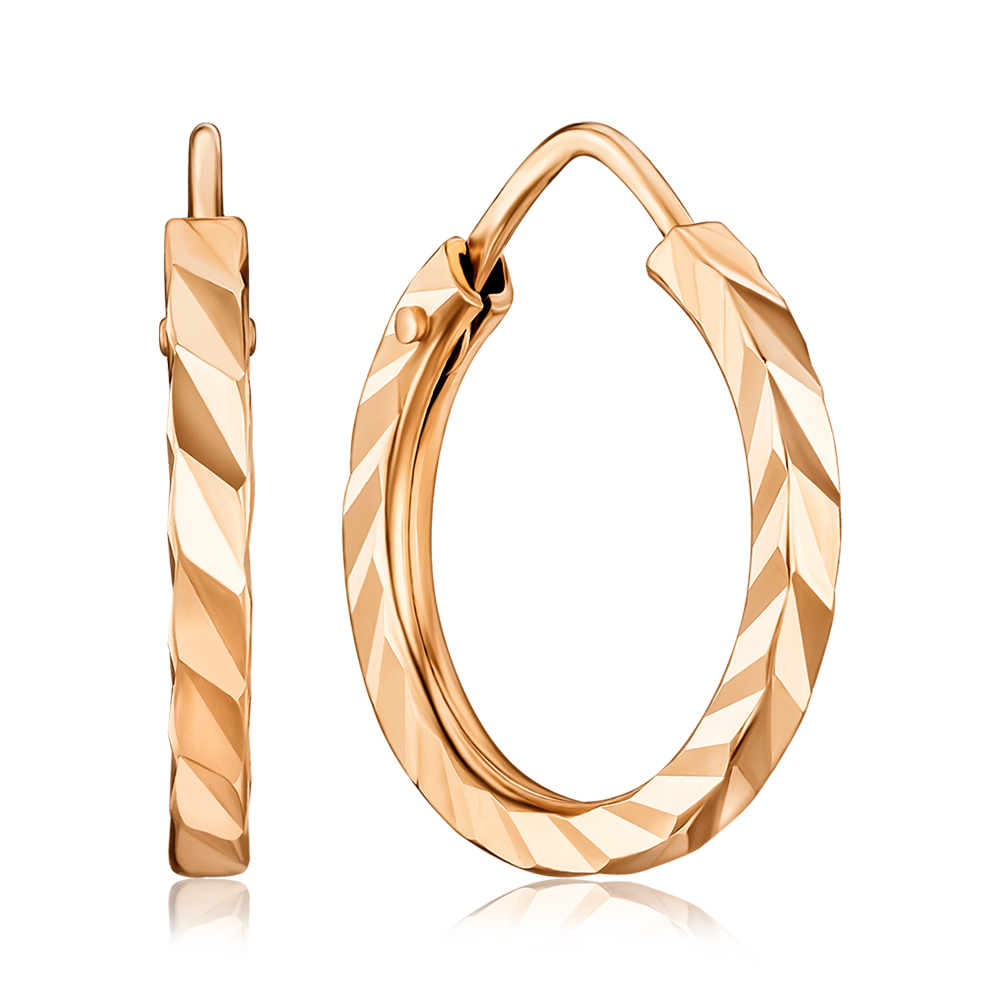 Золотые серьги-конго без вставки G-1755-1-E/01