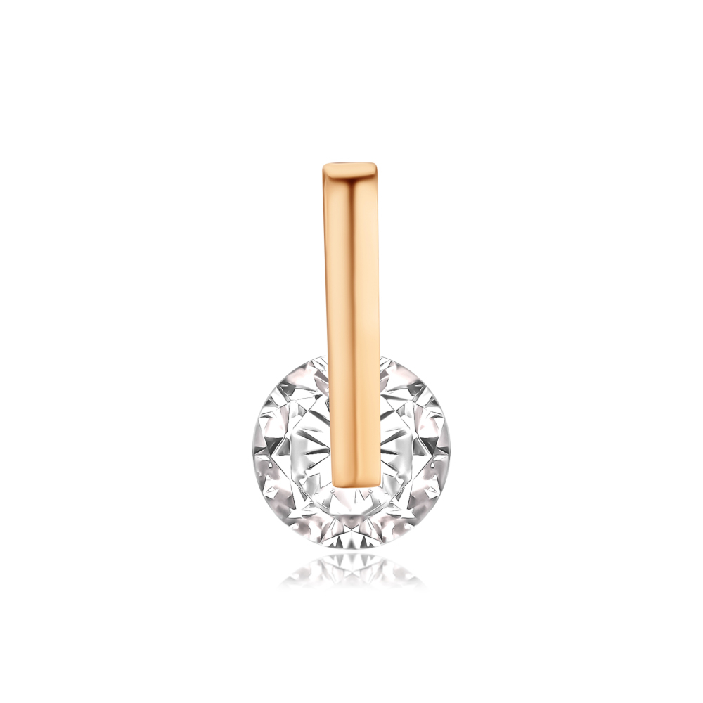 Золота підвіска з фіанітом G-2206-P/01/1