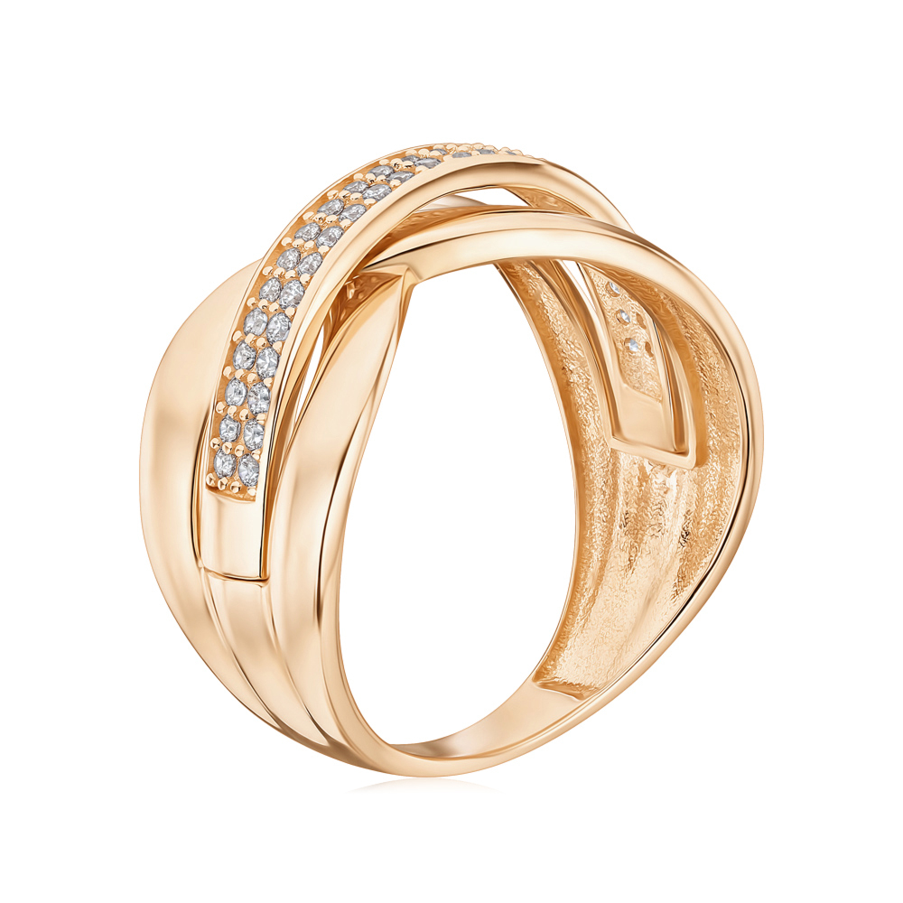 Золотое кольцо с фианитами G-2112-R/01/1