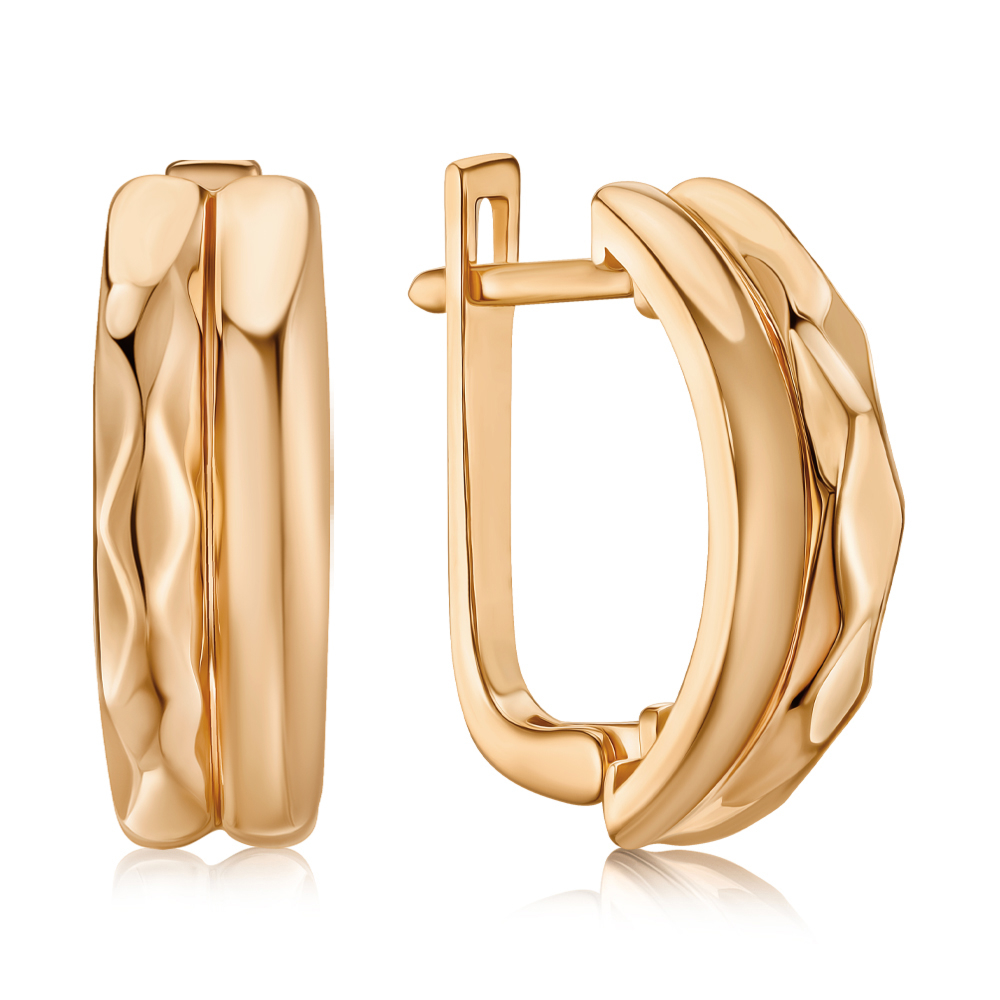 Золоті сережки без вставки G-2865-E/01