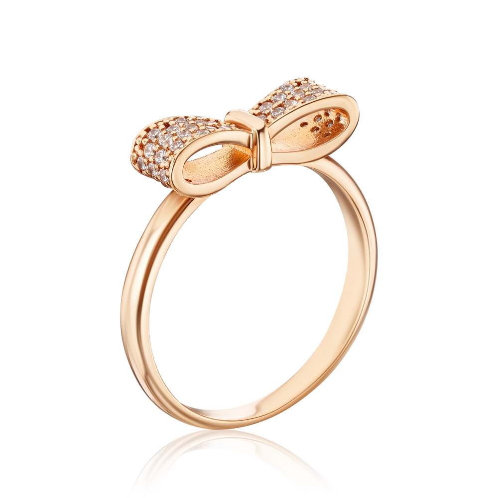 Золотое кольцо с фианитами G-3460-R/01/1