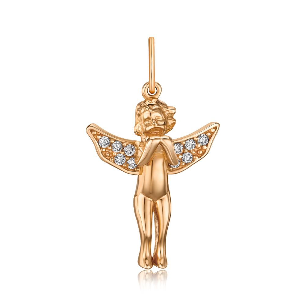 Золотая подвеска с фианитами G-480-P/01/1