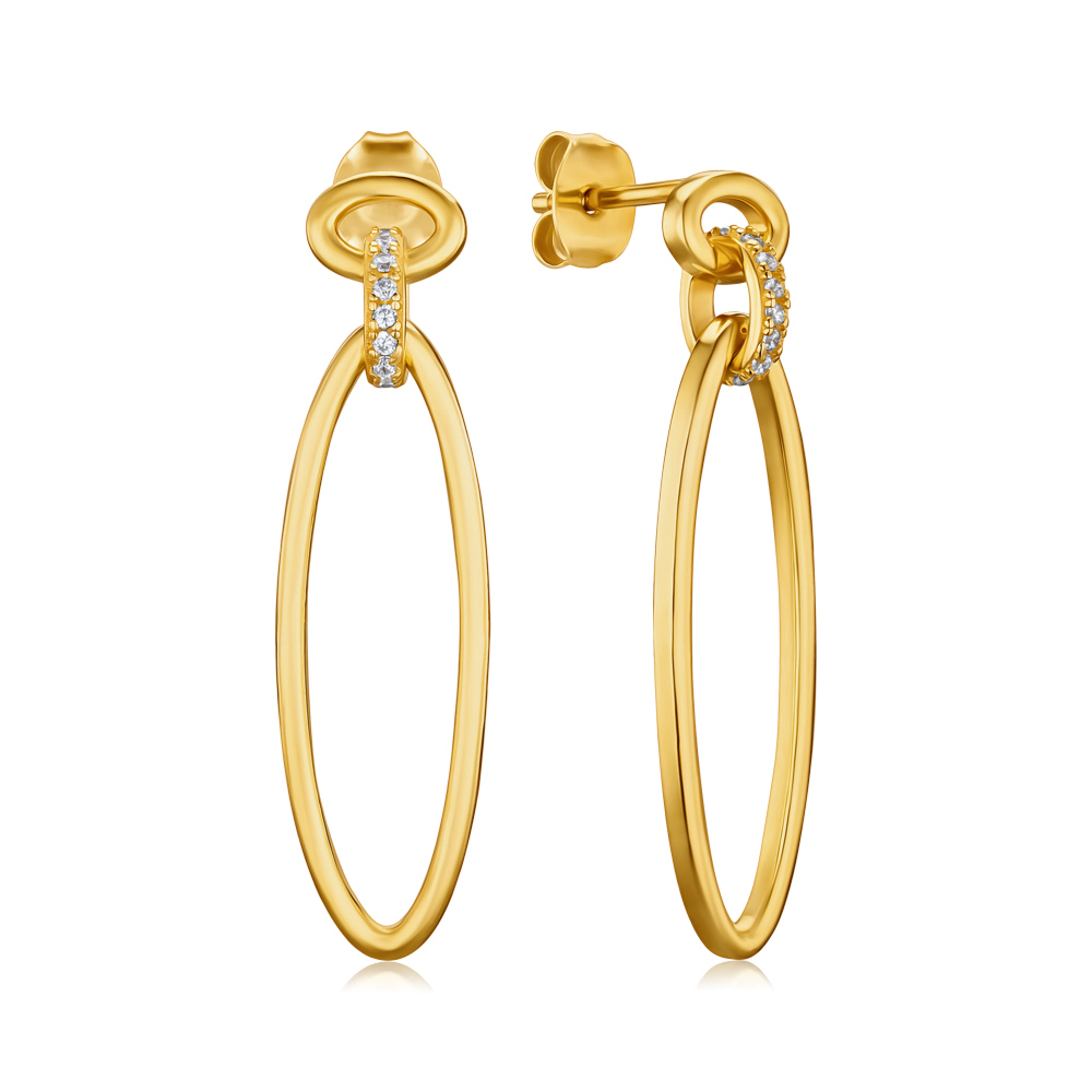 Серебряные серьги с фианитами GE02372A-E/20/1