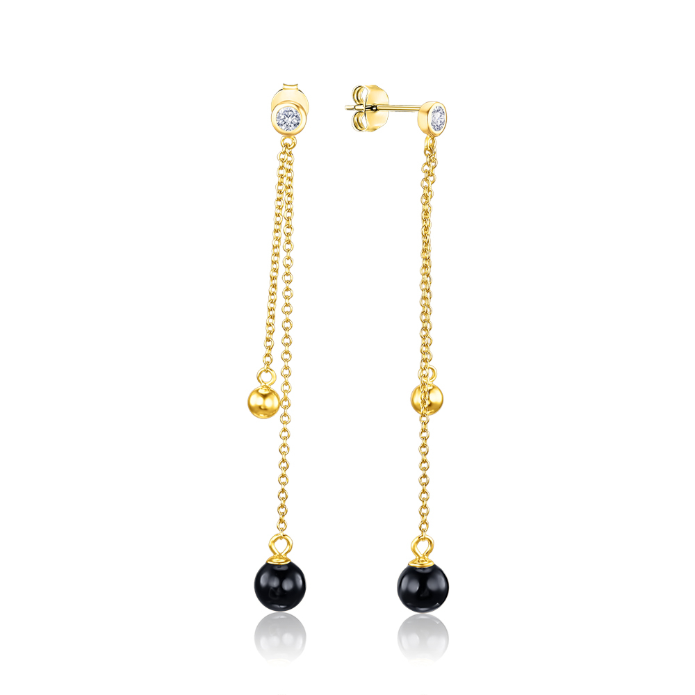 Серебряные серьги с пластиком GE14064A-E/20/4590