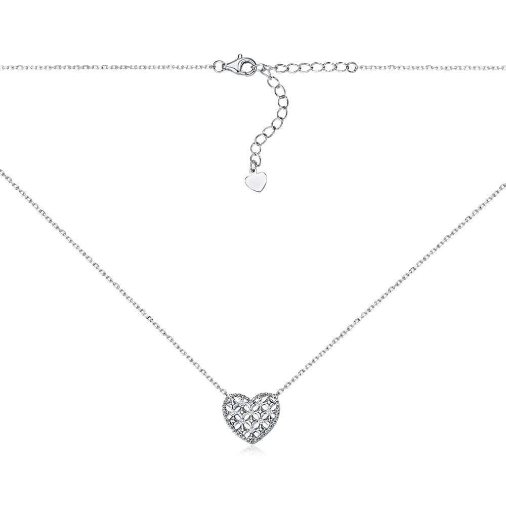 Срібне кольє з фіанітами GN14561A-K/12/1